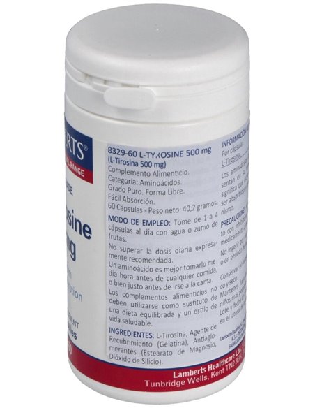 L-Tirosina 500 mg de Lamberts
