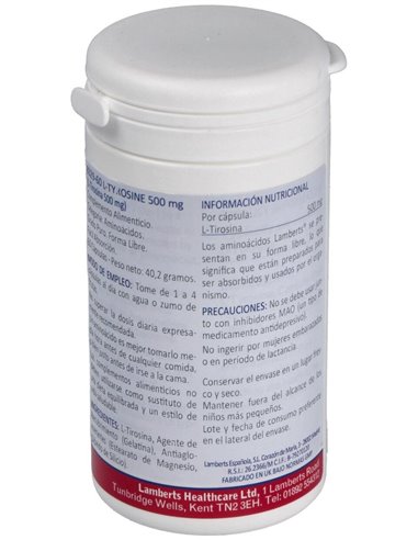 L-Tirosina 500 mg de Lamberts