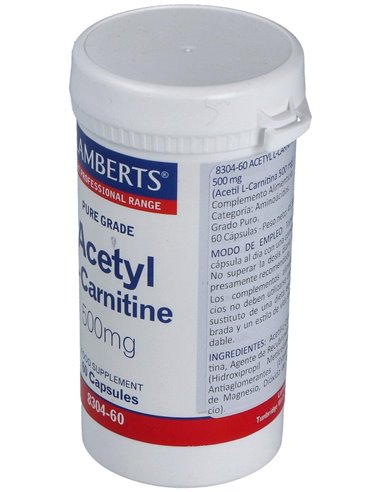 L-Acetil Carnitina HCl 500 mg 60 Caps. de Lamberts
