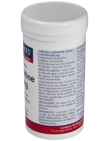 L-Carnitina 500 mg de Lamberts
