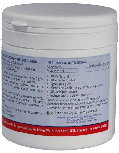Myo Inositol en polvo 100% Natural de Lamberts