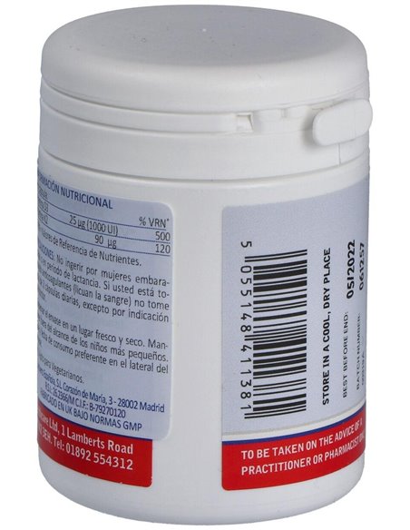 Vitamina D3 (1000 UI) + K2 (como MK-7) (90 µg) de Lamberts