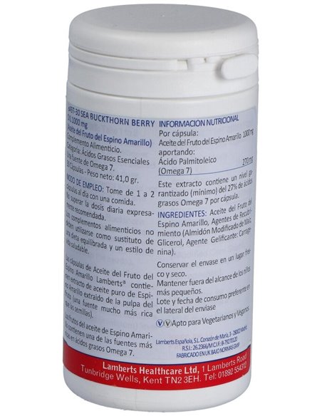 Aceite del fruto del Espino Amarillo 1000 mg 30 Caps. de Lamberts
