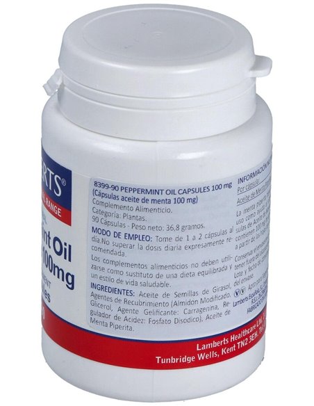 Aceite de Menta 100 mg 90 Caps. de Lamberts