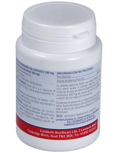 Aceite de Menta 100 mg 90 Caps. de Lamberts