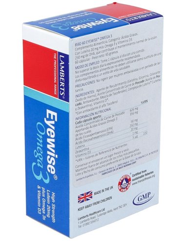 Eyewise® Omega 3 (Luteína, Zeaxantina. Vit D3) 60 Caps. de Lamberts
