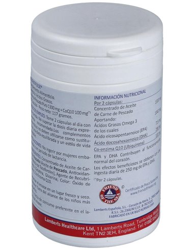 Pulse® (Aceite Pescado 1300 mg  + CoQ10 100 mg) de Lamberts