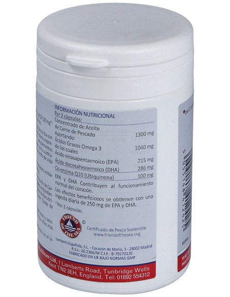 Pulse® (Aceite Pescado 1300 mg  + CoQ10 100 mg) 90 Caps. de Lamberts