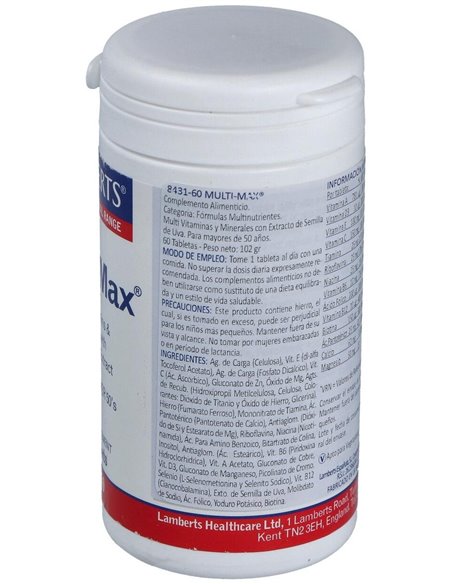 Multi-Max® (Para Mayores de 50) 60 Tabs. de Lamberts