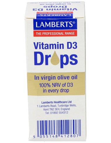 Vitamina D3 líquida 20 ml / 600 gotas 20 ml de Lamberts