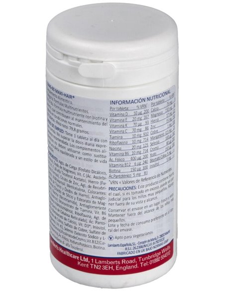 Maxi Hair® (Bienestar del cabello) 60 Tabs. de Lamberts