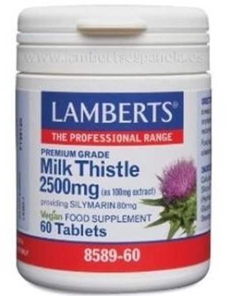 Cardo Mariano 2500 mg (80 mg de Silimarina) 60 Tabs de Lamberts