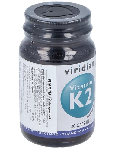 Vitamina K2 50Ug 30Cap.Veg. de Viridian