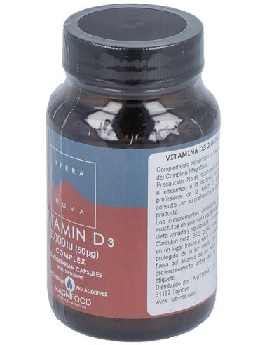 Vitamina D3 2.000 Ui (50 ?g) Complex 50 Vcáps de Terranova