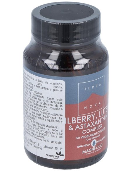 Mirtilo, Luteína Y Astaxantina Complex 50 Vcáps de Terranova