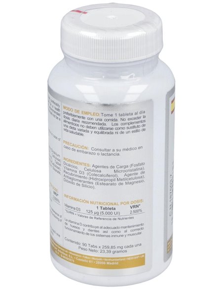 Vitamina D3 5000Ui 90Comp. de Airbiotic