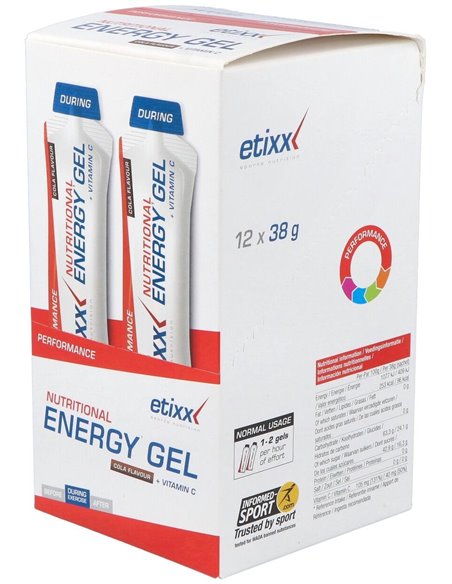 Etixx Energy Nutritional Gel Sabor Cola 12Ud. de Etixx