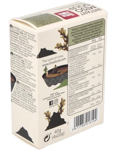 Sopa Miso Tradicional Instantanea 4Sbrs. Bio Vegan de Lima