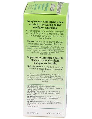 Ext.Eleutherococcus Senticosus (Eleuterococo) 50Ml de Biover