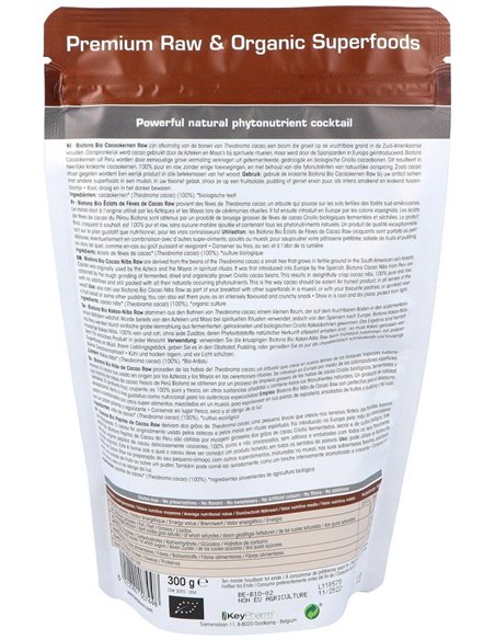 Cacao Nibs 300Gr. Bio de Biotona