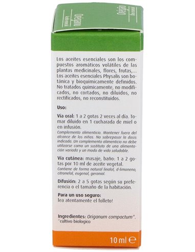Esencia Oregano 10Ml. Bio de Physalis