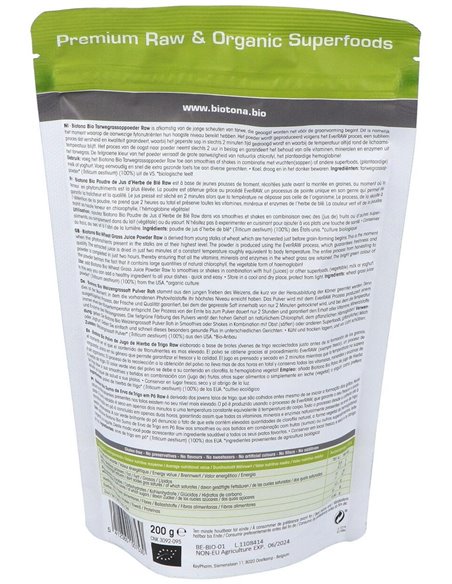 Wheat Grass Raw Jugo De Trigo 150Gr. Bio de Biotona