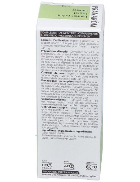 Laurel Aceite Esencial 5Ml. de Pranarom Aceites