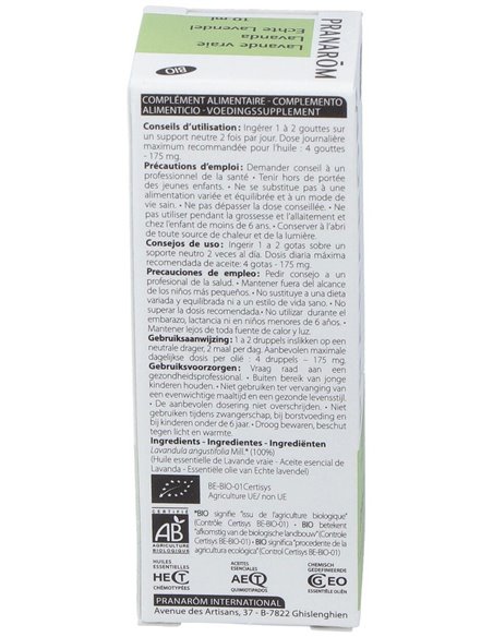Lavanda Aceite Esencial Bio 10Ml. de Pranarom Aceites