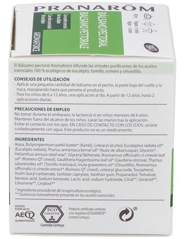 Aromaforce Balsamo Pectoral 80Ml. Bio de Pranarom P.Acabado