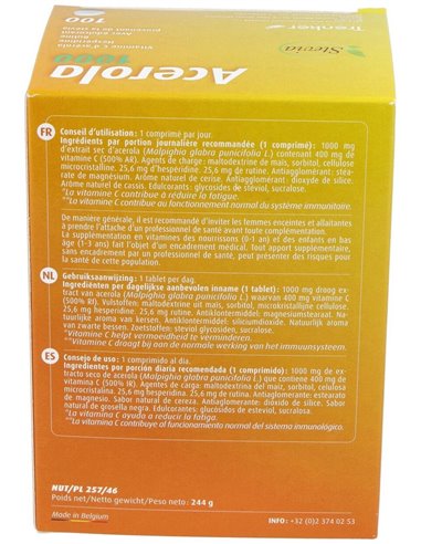 Acerola 1000Mg. 100Comp. de Ortho Nat