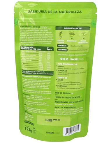 Hierba De Trigo Superalimento 125Gr. Bio de Iswari