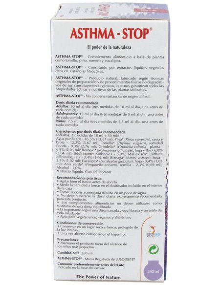 Asthma-Stop 250Ml. Lusodiete de Lusodiete