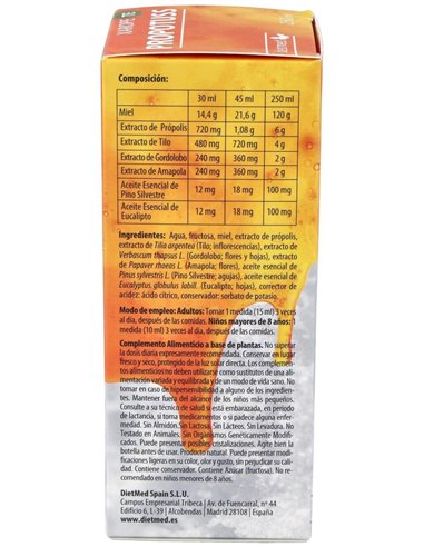 Propotuss Te 250Ml. de Dietmed