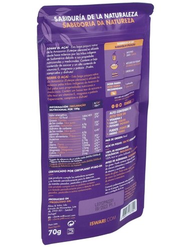 Açai Liofilizado Bio 70g