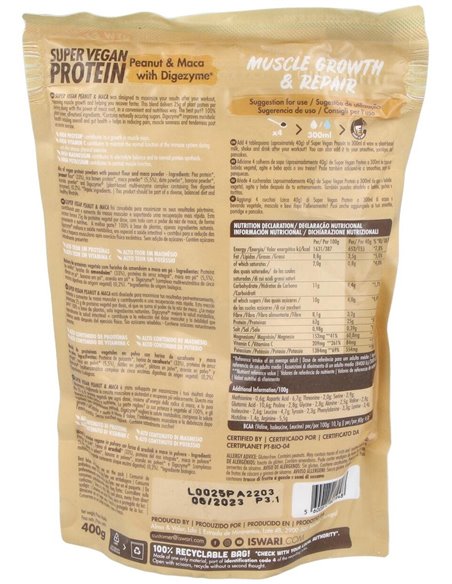 Svf Protein Peanut & Maca 400 G de Iswari