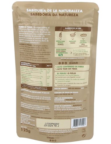 Cascara De Psyllium Bio 125 Gr de Iswari