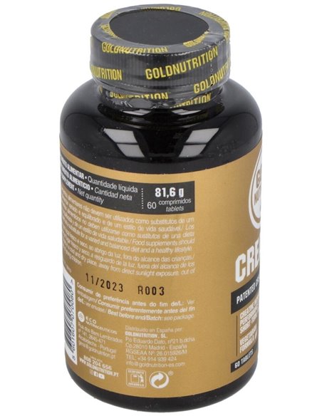 Creatina 1000Mg. 60Comp. de Gold Nutrition
