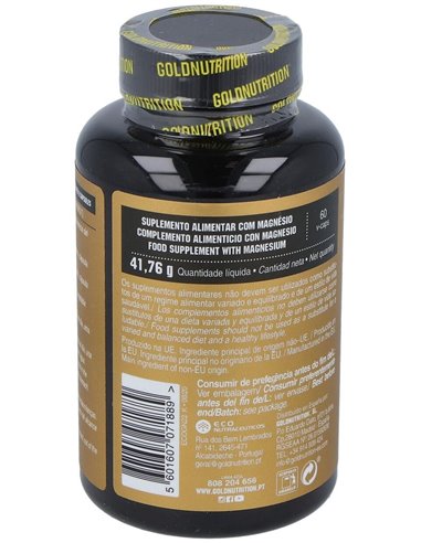 Magnesio 600Mg. 60 capsulas de Gold Nutrition