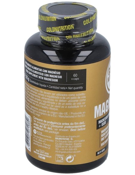 Magnesio 600Mg. 60Cap. de Gold Nutrition
