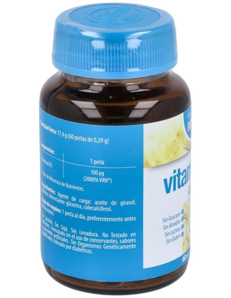 Vitamina D3 4000Ui 60Perlas de Dietmed