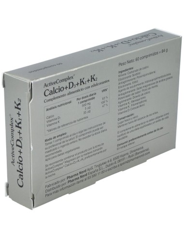 Activecomplex Calcio+D3+K 60Comp. de Pharma Nord