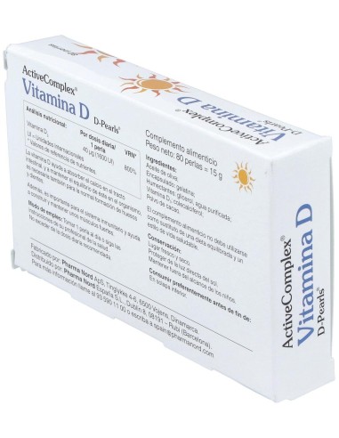 Activecomplex Vit. D 40Mcg. 1600Ui 80Perlas de Pharma Nord