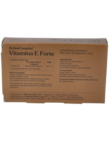 Activecomplex Vitamina E Forte 60Cap. de Pharma Nord