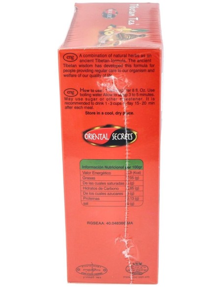 Tibetan Tea Sabor Frutas 90Sbrs. de Tibetan Tea