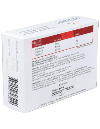 Astaxin 4Mg. 60Cap. de Vbyotics