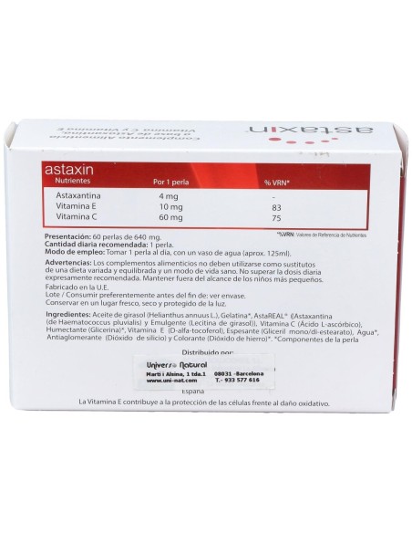 Astaxin 4Mg. 60Cap. de Vbyotics