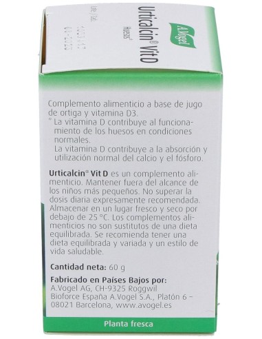 Urticalcin Vit.D Comp. 600  de A.Vogel