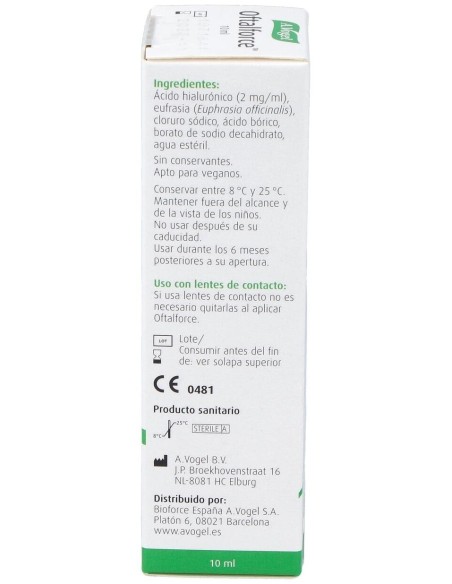 Oftalforce Gotas Para Ojos Secos 10Ml. de A.Vogel