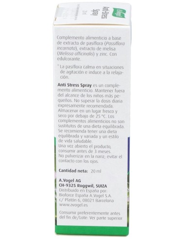 Spray Anti Stress Ml 20  de A.Vogel