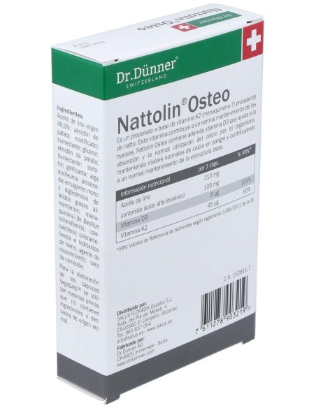 Nattolin Osteo 30Cap. Dr.Dunner de Salus